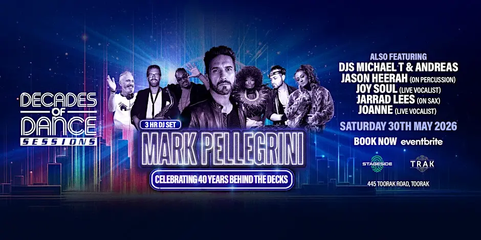 Decades Of Dance Presents Mark Pellegrini’s – 40 Years Behind The Decks