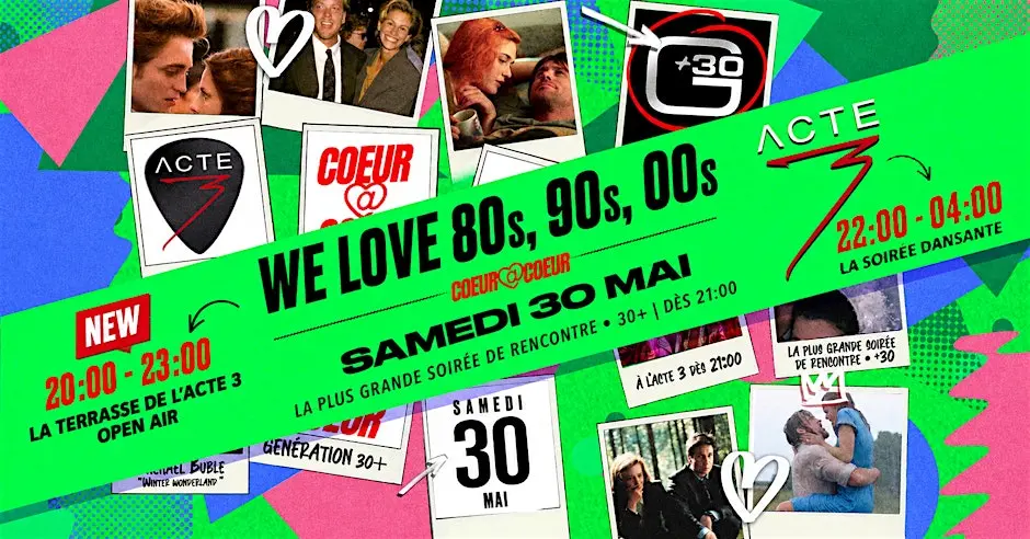 LA TERRASSE DE L'ACTE 3 (OPEN AIR)+ SOIREE 80s 90s |Entrée gratuite <22:30