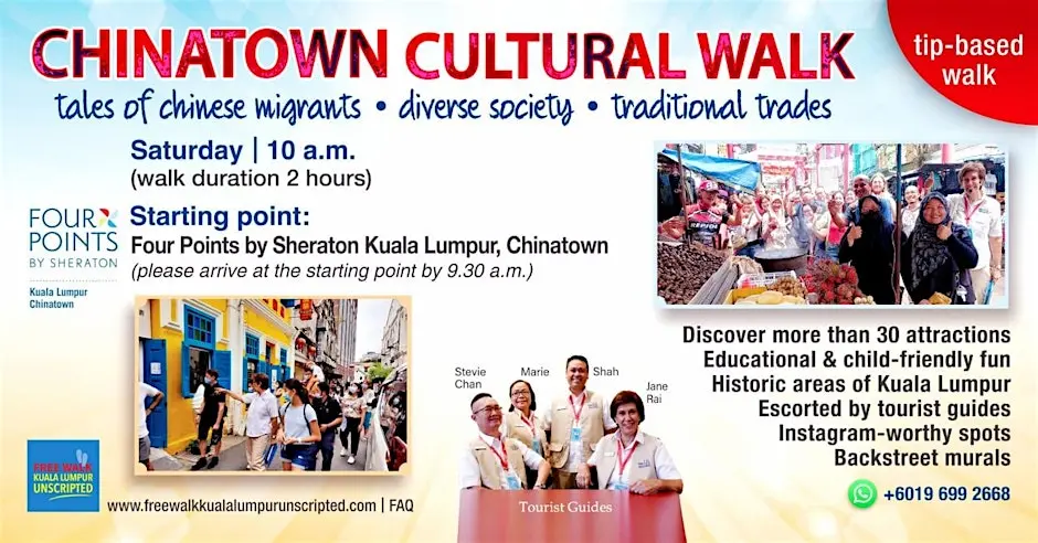 Chinatown Cultural Walk in Kuala Lumpur (tip-based)-Saturday session