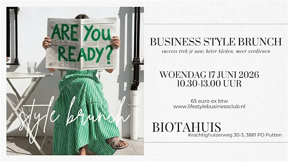 Business Event incl masterclass Beter Kleden, Meer Verdienen