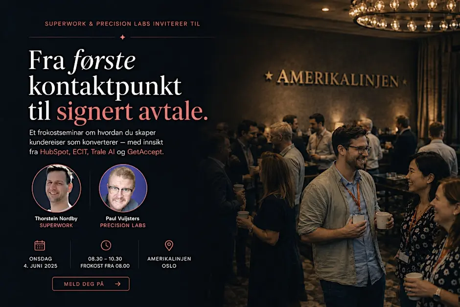 Fra første kontaktpunkt i HubSpot til signert avtale