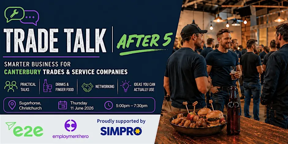 Trade Talk | After 5 - Smarter Business for Canterbury Trades & Service