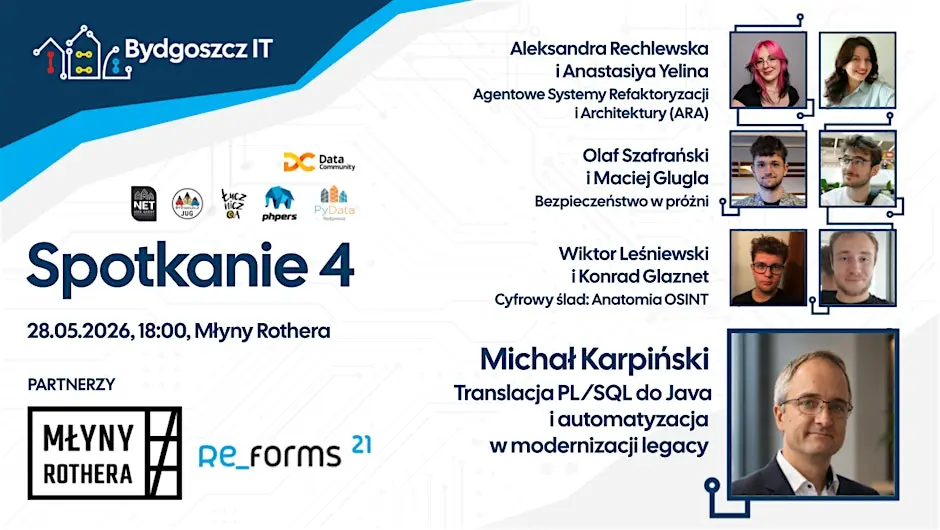 Spotkanie 4 Bydgoszcz IT - Osint, ARA, Satelity i translacja PLSQL do Java