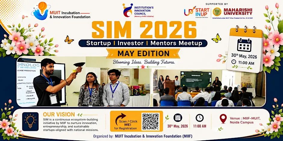 SIM 2026 – May Edition Startup | Investor | Mentors Meetup, Noida