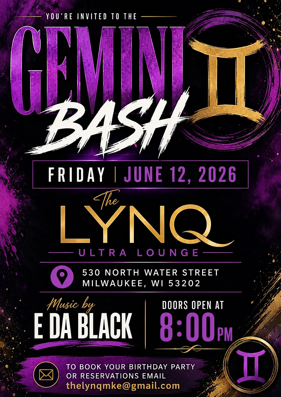 Gemini Bash at The Lynq