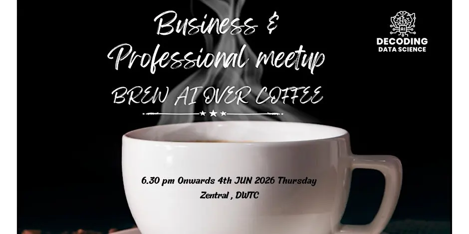Business Professional Meet Up Brew AI Over Coffee