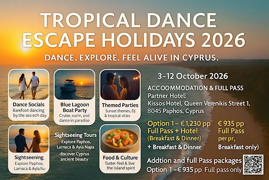TROPICAL DANCE ESCAPE 2026 — DANCE, DISCOVER & CONNECT IN CYPRUS!