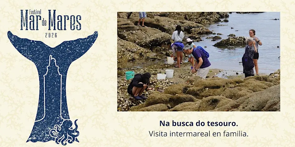 Na busca do tesouro. Visita intermareal en familia.