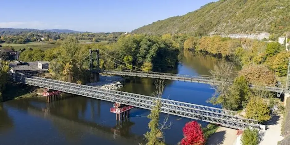 Visite du chantier du futur pont de Castelfranc