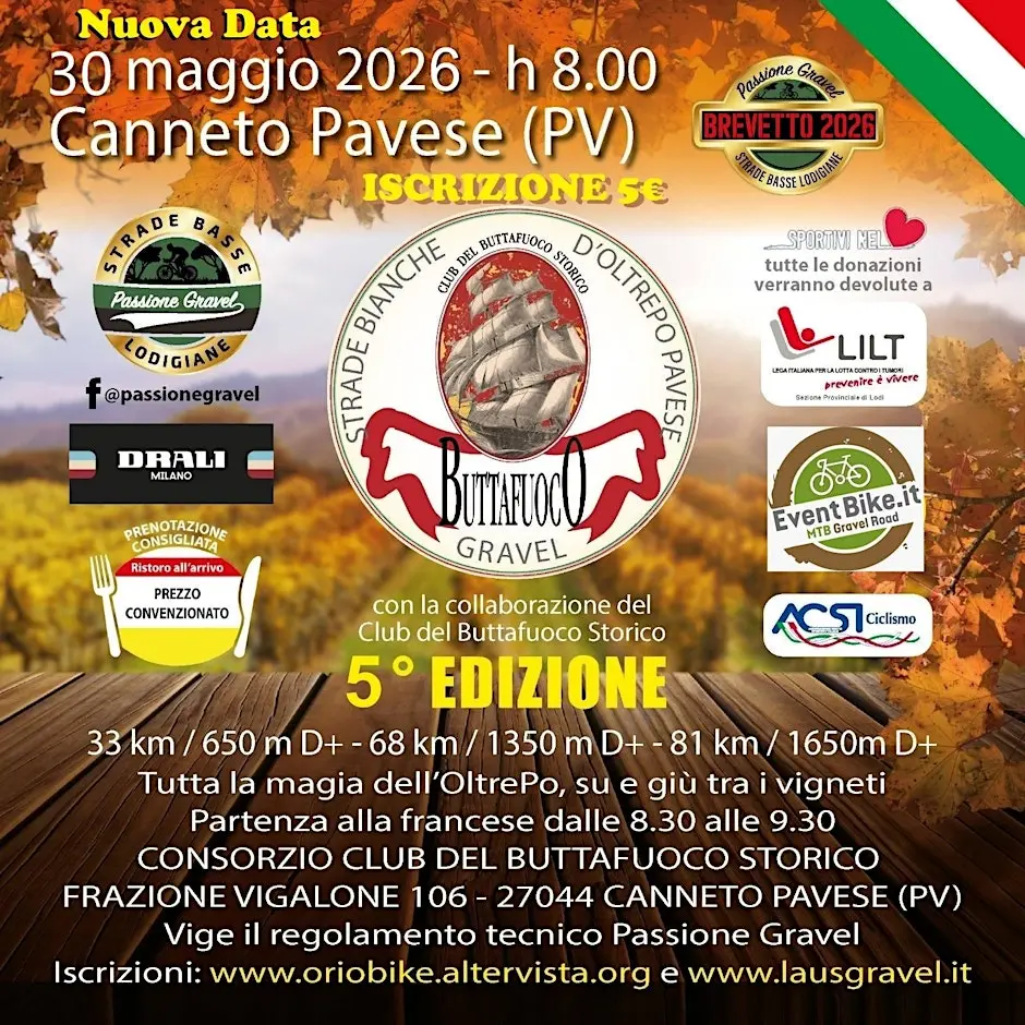 Buttafuoco gravel - strade bianche d'oltrepo pavese - 5° edizione