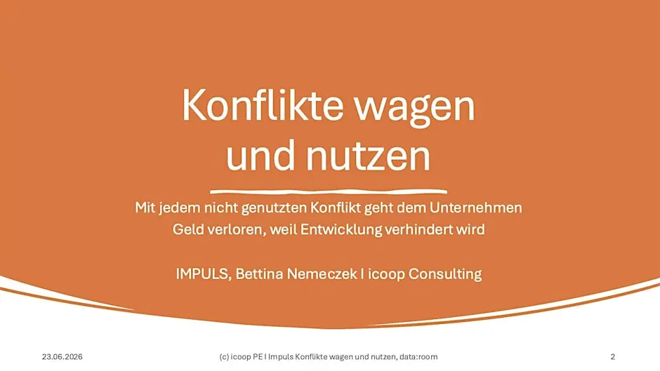 Impulsabend 02 I Konflikte wagen