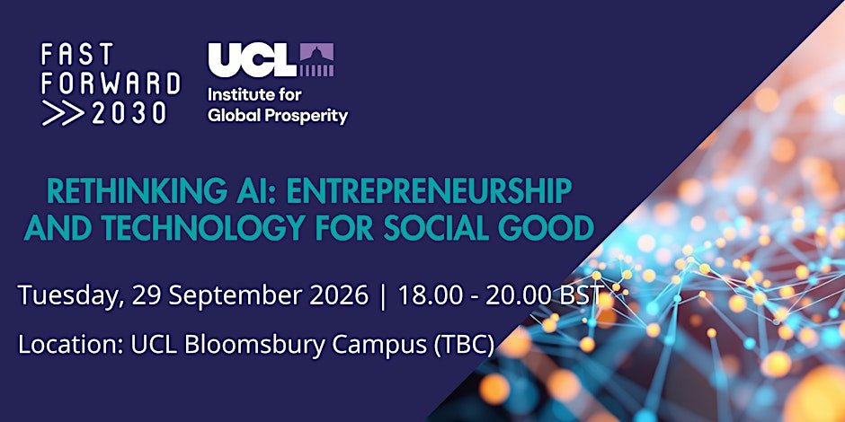 Rethinking AI: Entrepreneurship and Technology for Social Good