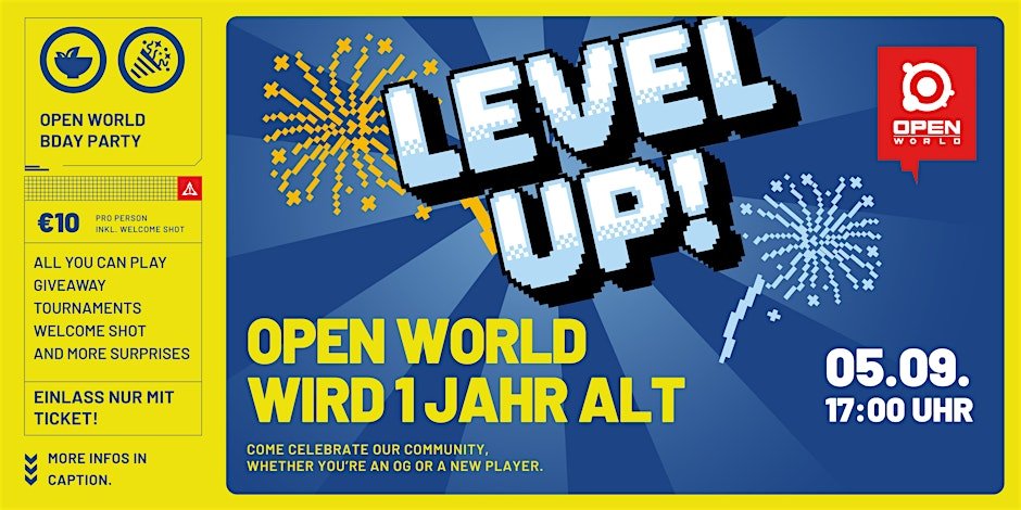 LEVEL UP: HAPPY BIRTHDAY, OPEN WORLD!