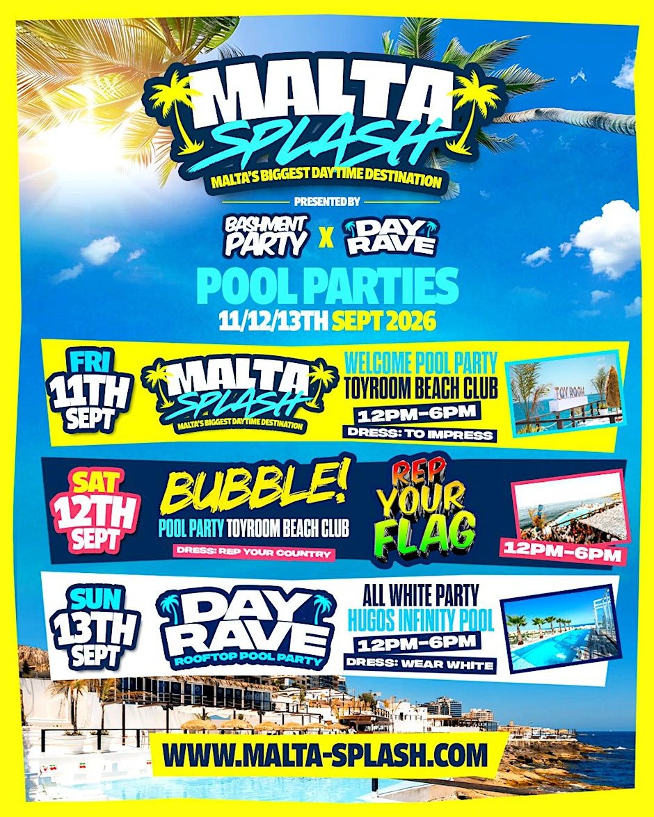 Malta Splash 2026 | Daytime Pool Parties