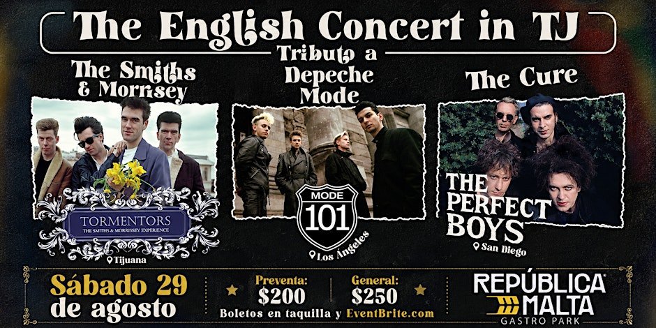 Tributo a The Smiths, Depeche Mode y The Cure