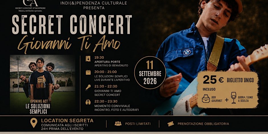 Secret Concert • Giovanni Ti Amo
