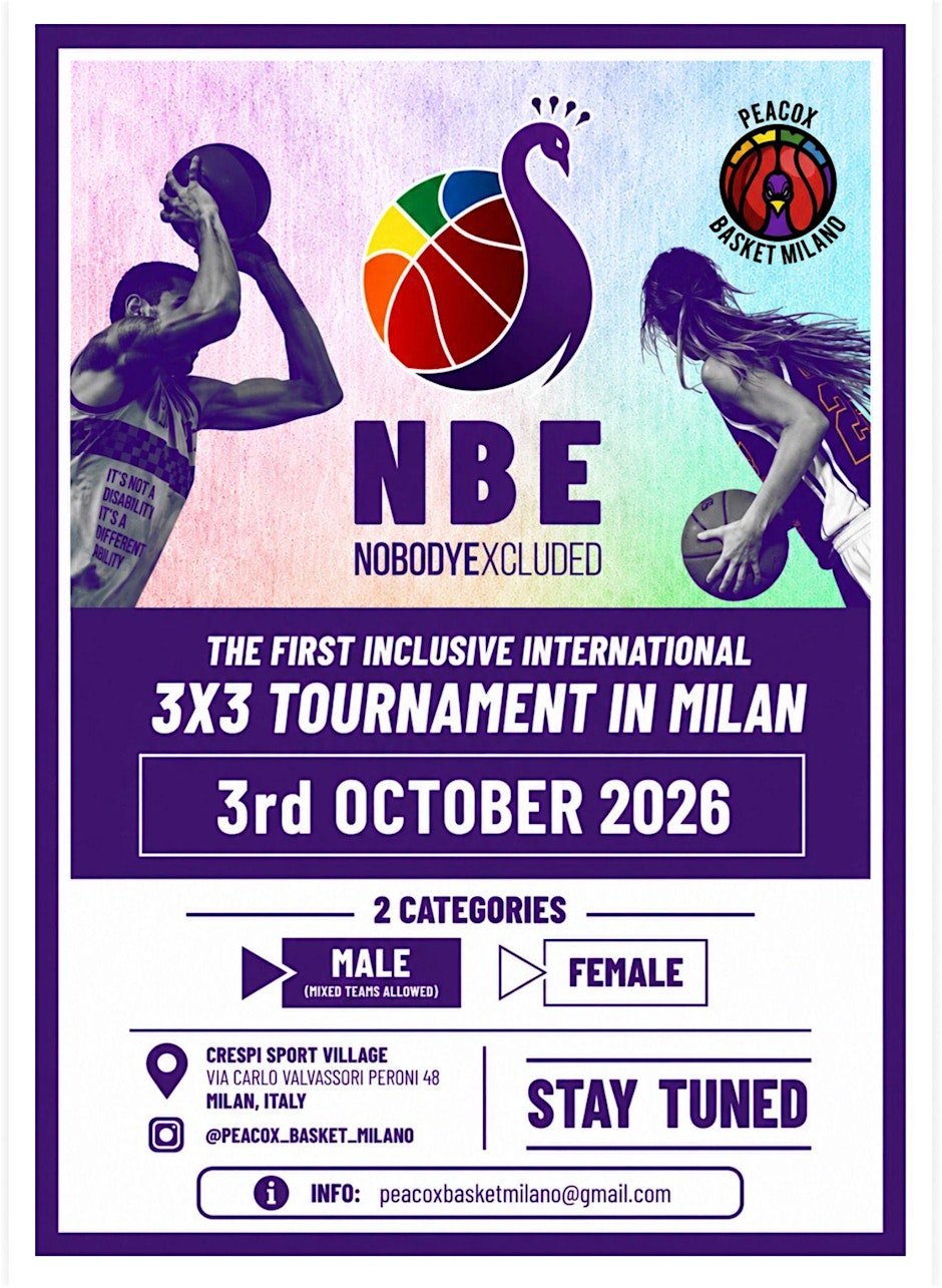 NBE NoBodyExcluded – Peacox 3vs3 International Tournament 2nd Edition