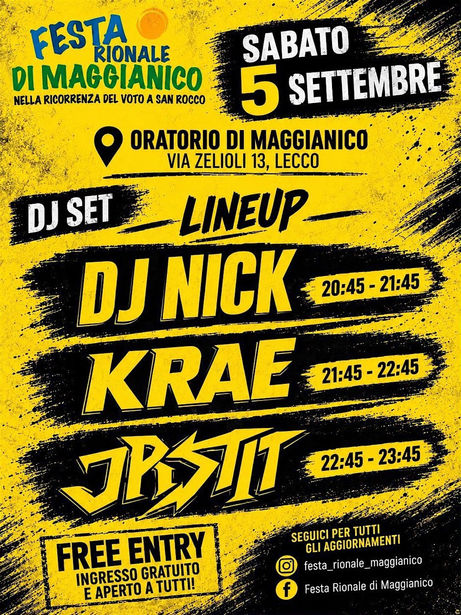 Festa Rionale di Maggianico - serata DJ set