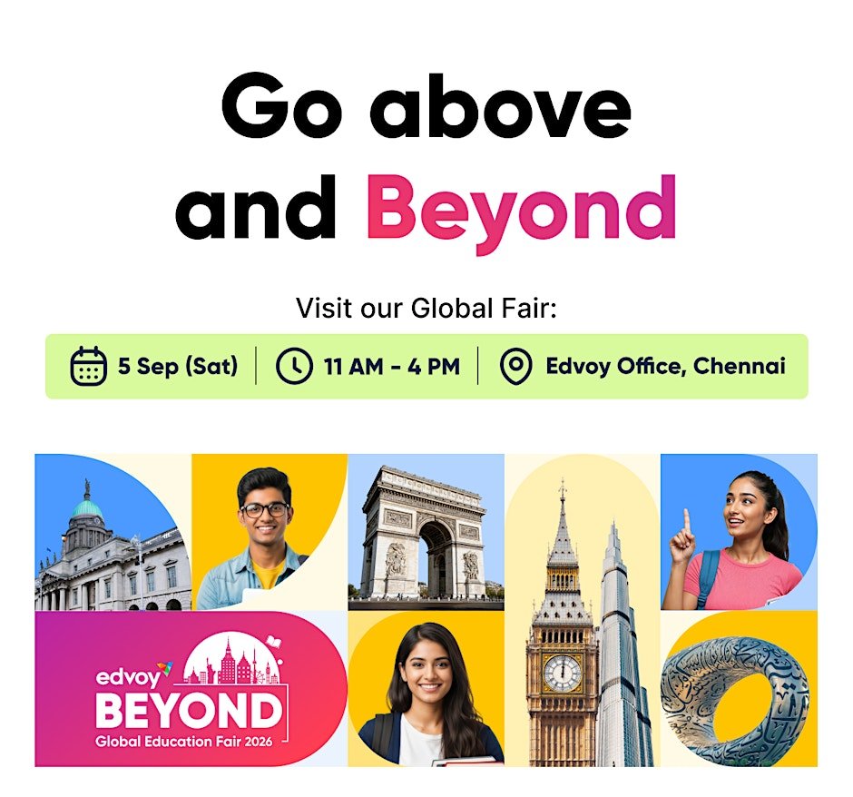 Study Abroad Fair Chennai: Edvoy Global Beyond Expo 2026