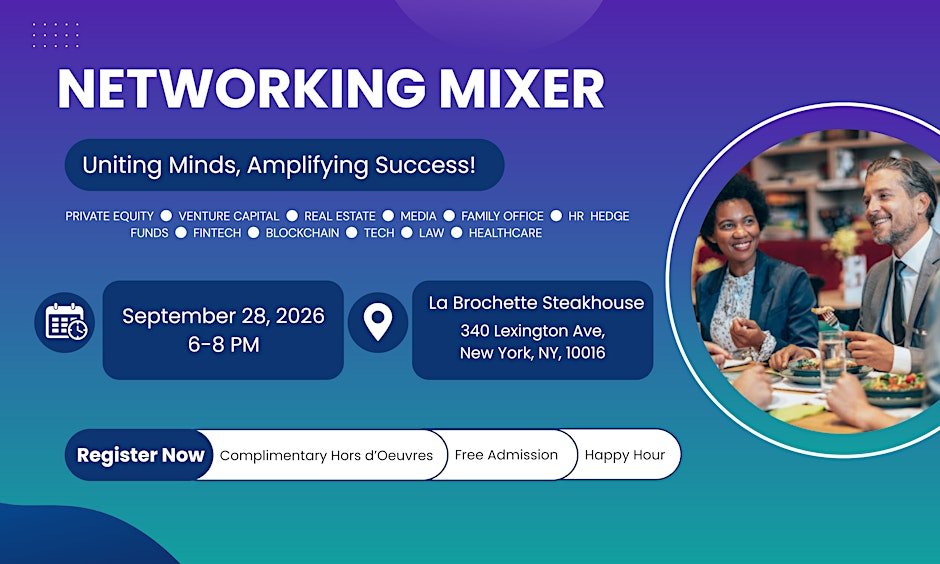 Networking Mixer | Private Equity | Venture Capital | Law | Fintech