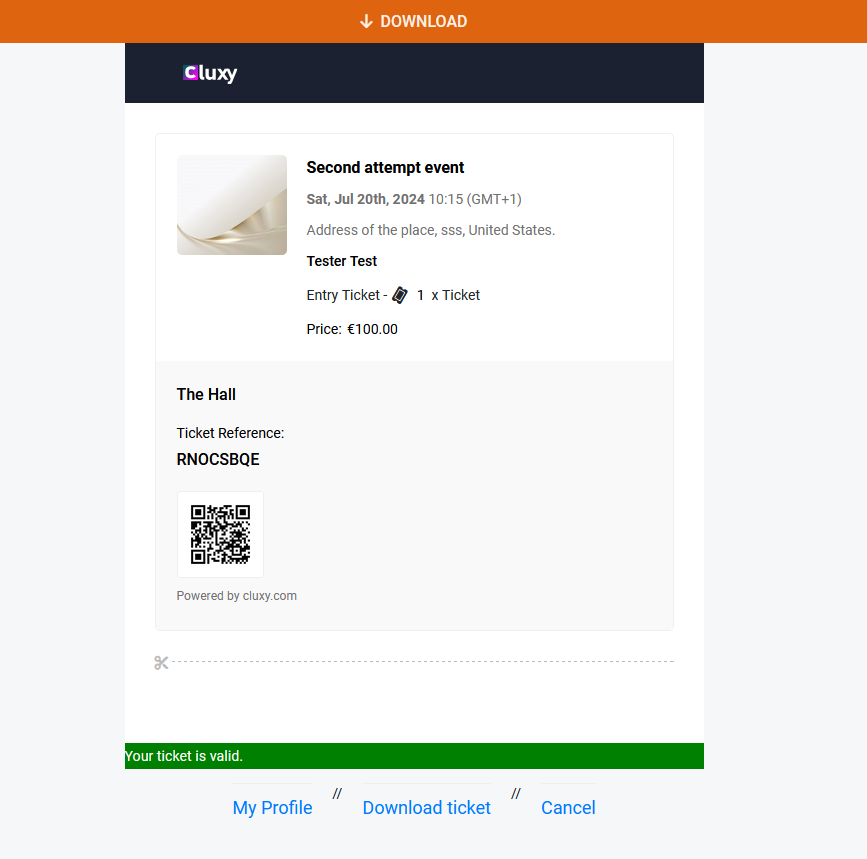 How To Download Event Ticket